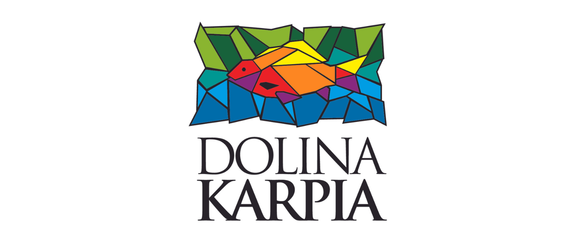 Grafika przedstawiająca rybę z napisem Dolina Karpia