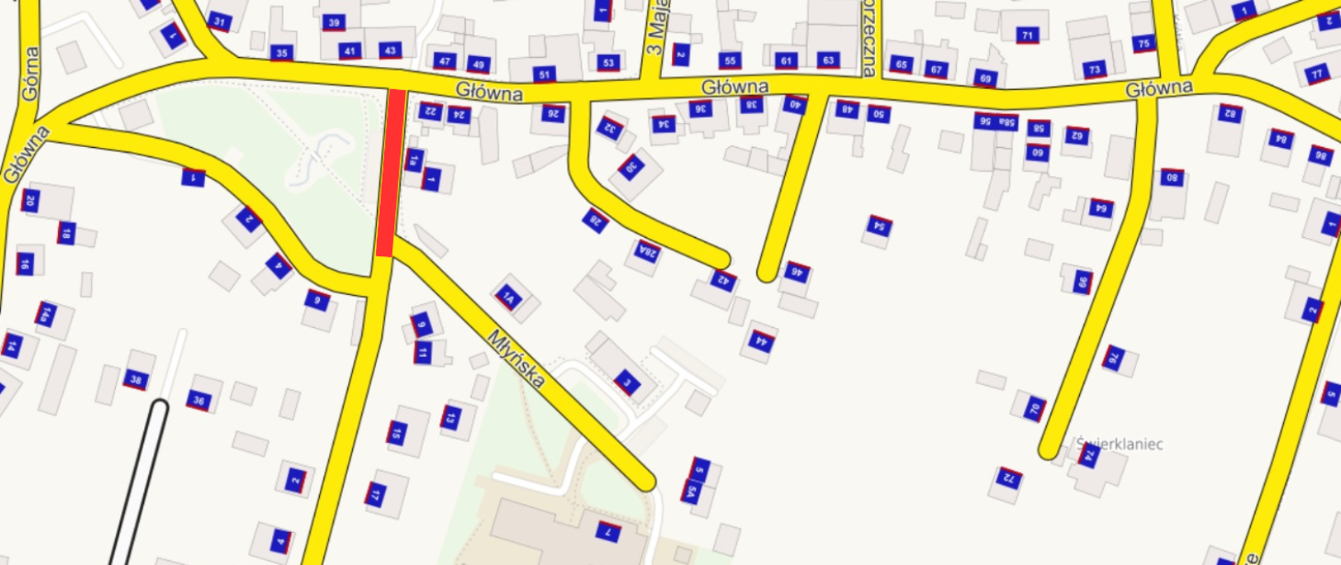 Mapka Świerklaniec
