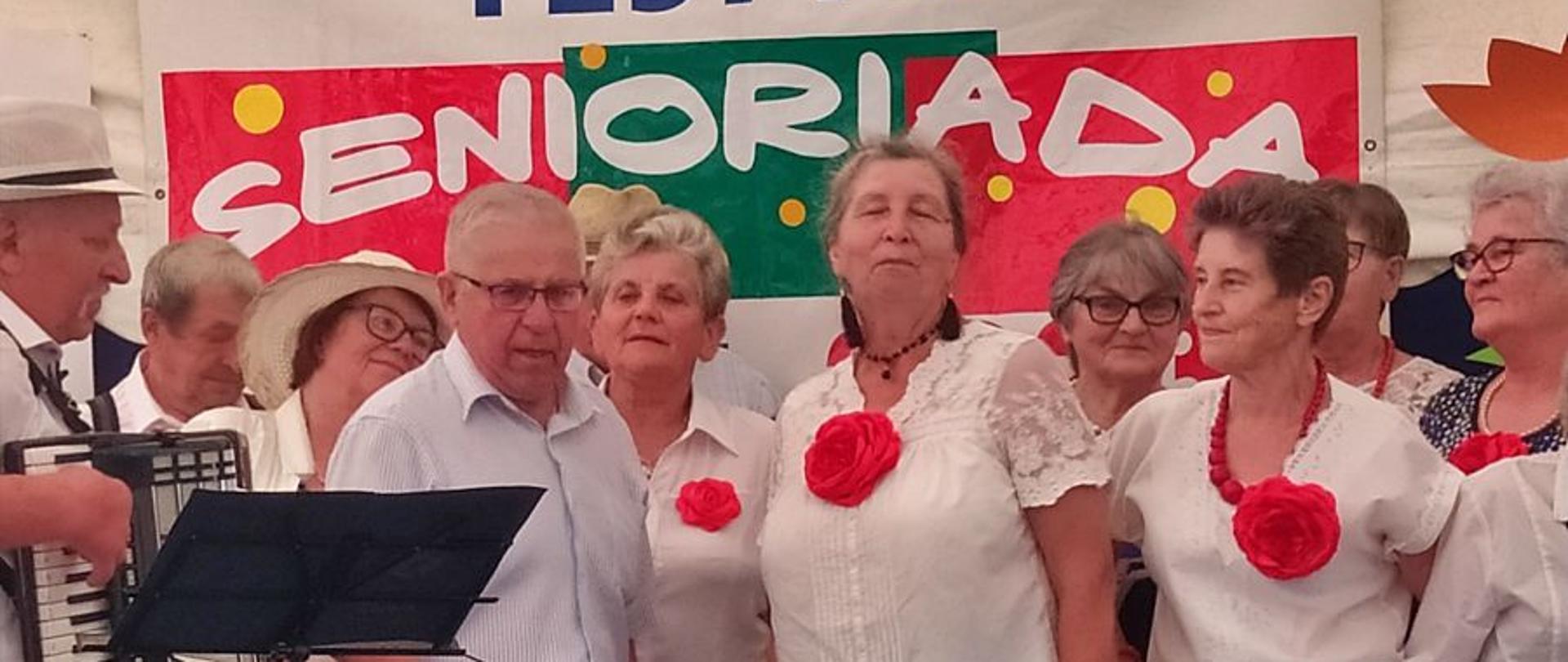 seniorzy podczas występów artystycznych