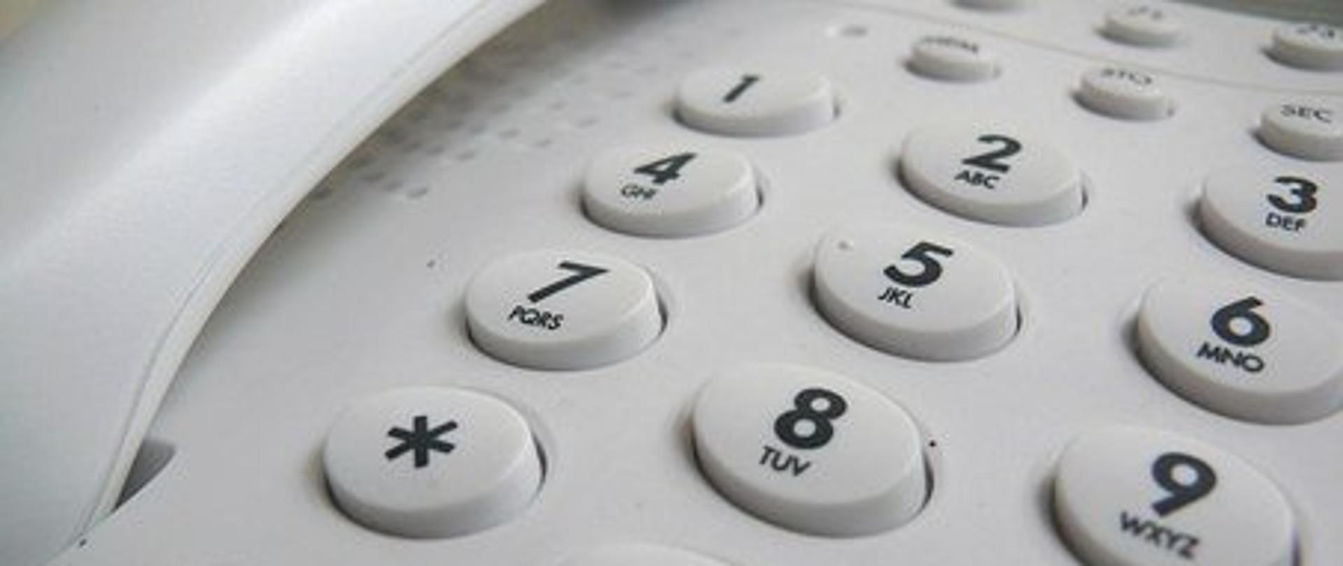 grafika przedstawia przyciski na telefonie stacjonarnym 