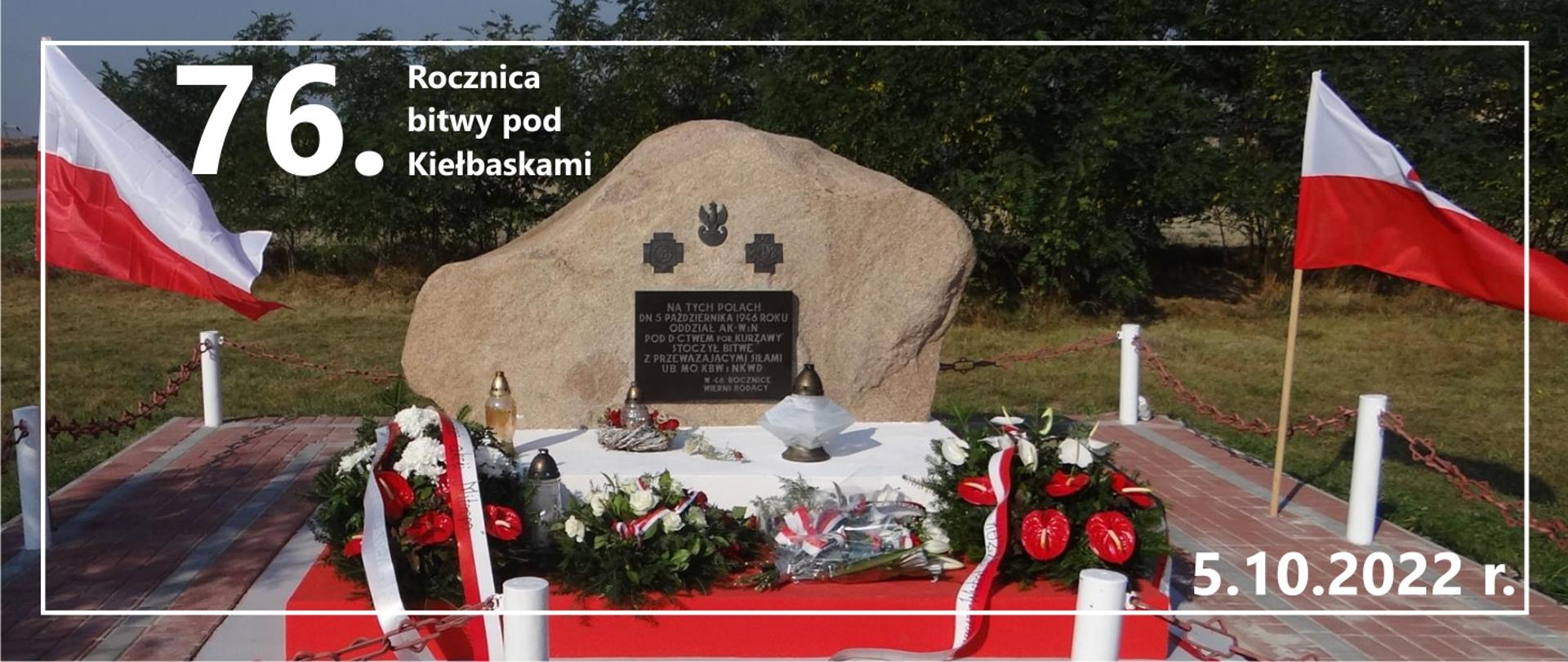 Pomnik upamiętniający bitwę pod Kiełbaskami.