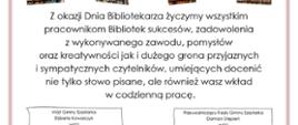 Życzenia z okazji Dnia Bibliotekarza