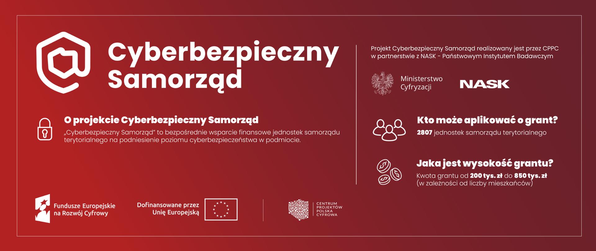 Baner reklamowy "Cyberbezpieczny samorząd"