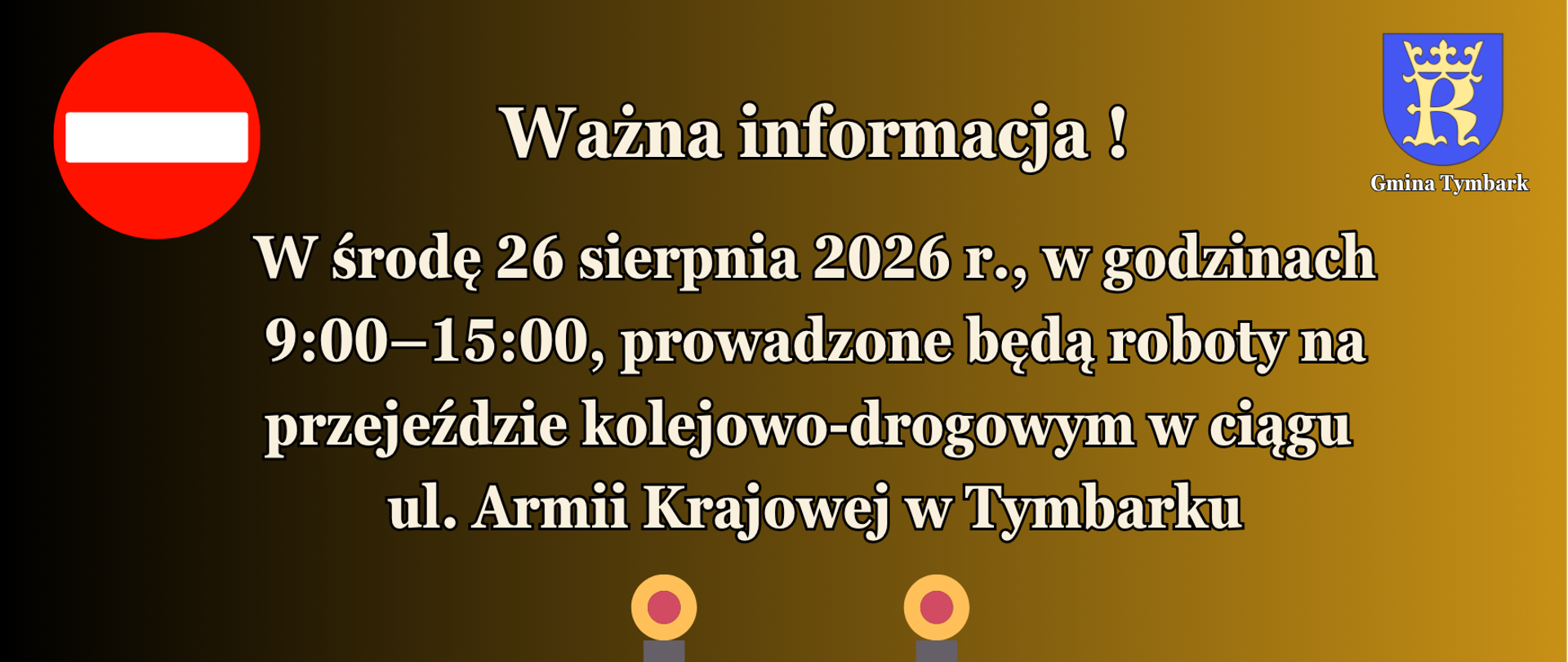 Informacja zamknięcie drogi