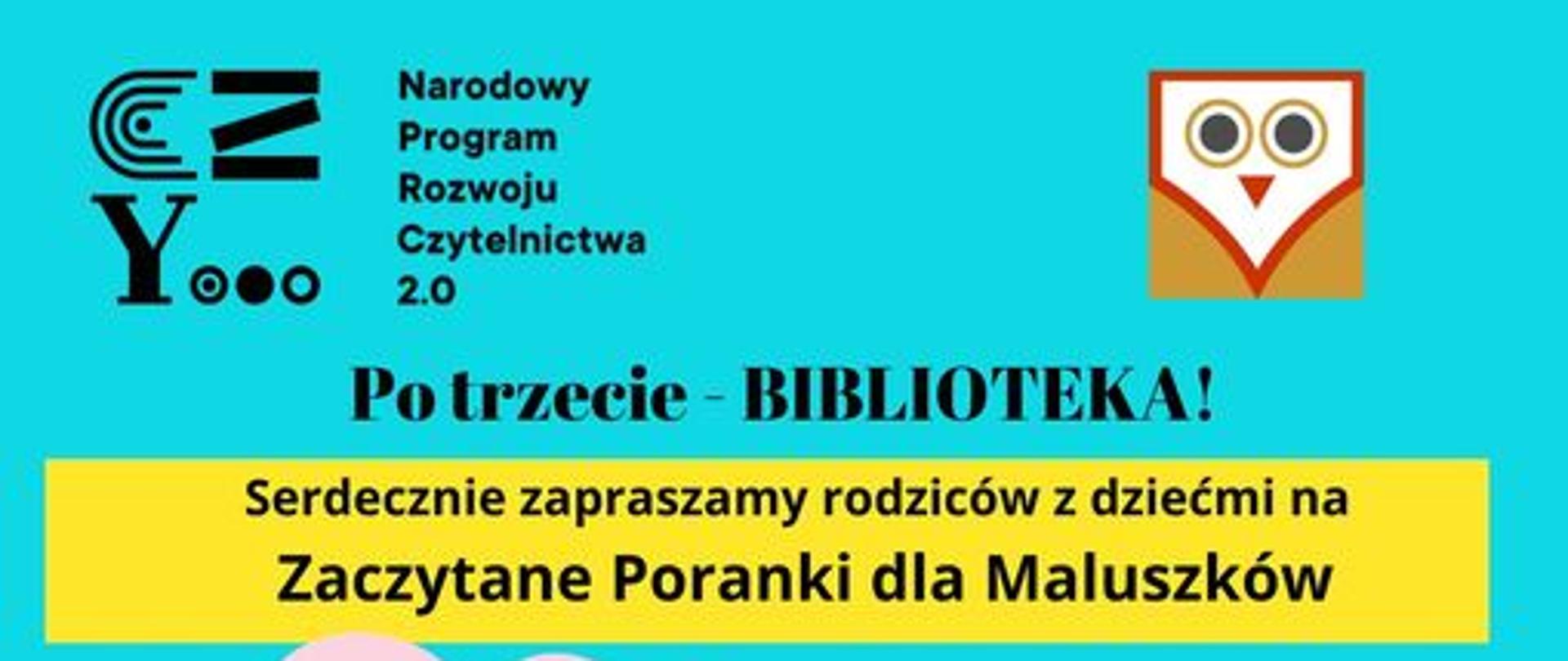 plakat Zaczytane Poranki dla Maluszków 