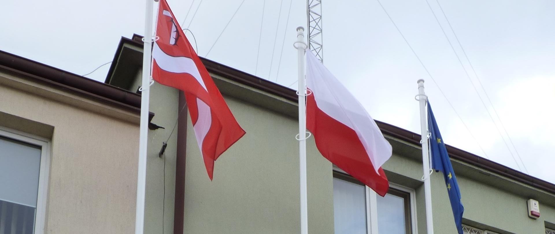 Flagi Gminy Zabrodzie, Polski i Unii Europejskiej
