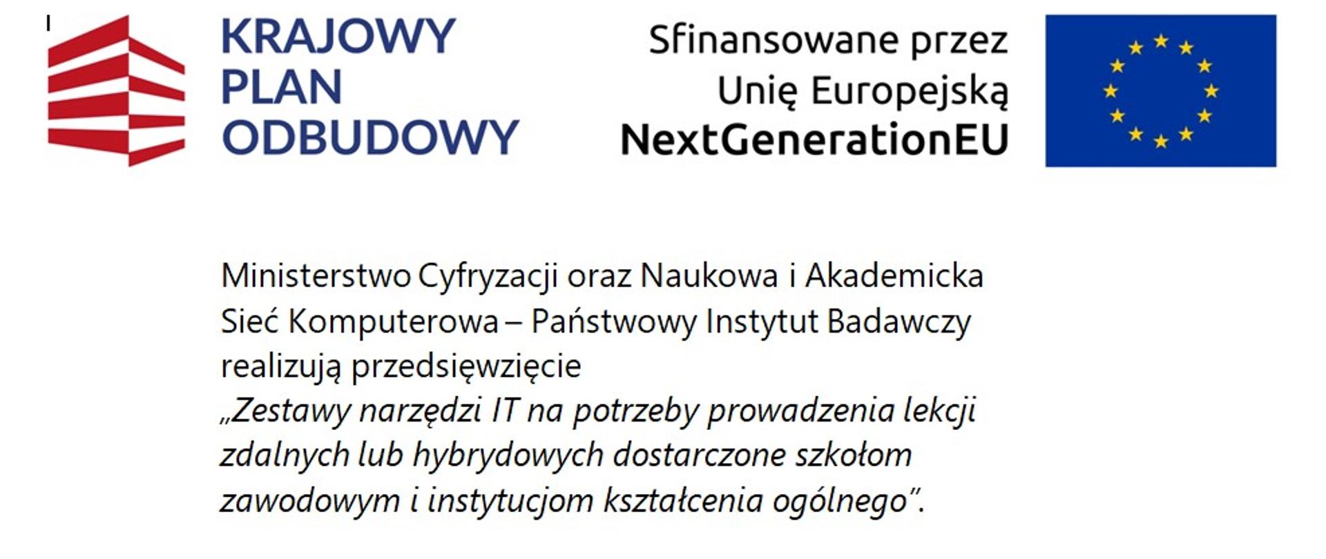 Wyposażenie szkoły w komputery przenośne z Funduszy KPO