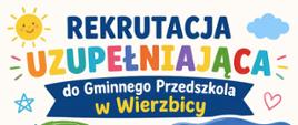 plakat informacyjny dot. rekrutacji do przedszkola