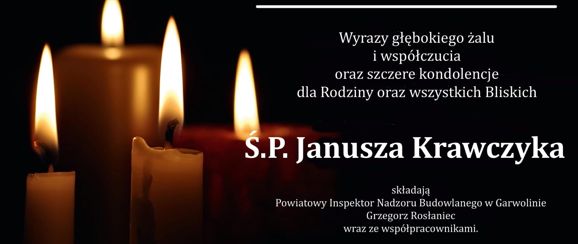 Kondolencje_S.P. Janusz Krawczyk 