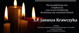 Kondolencje_S.P. Janusz Krawczyk 
