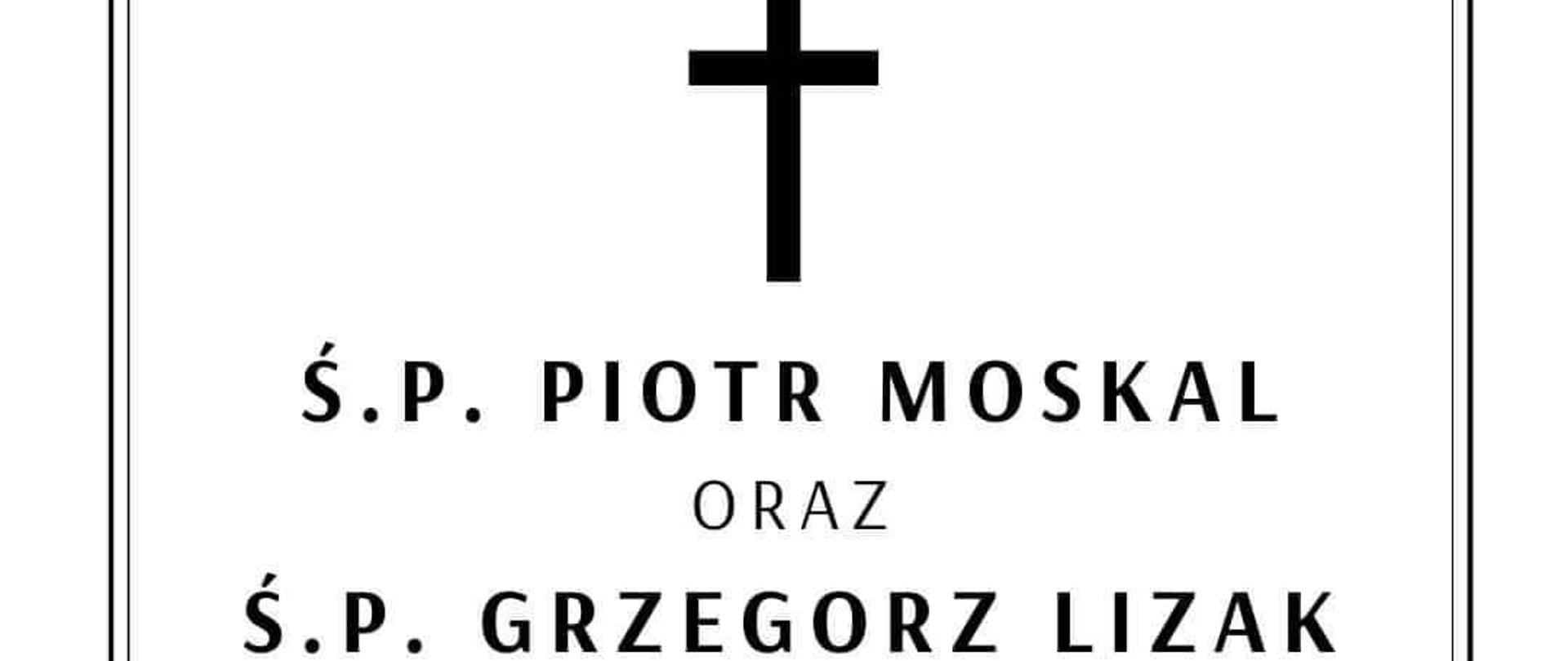 Klepsydra z informacją o uroczystościach pogrzebowych.