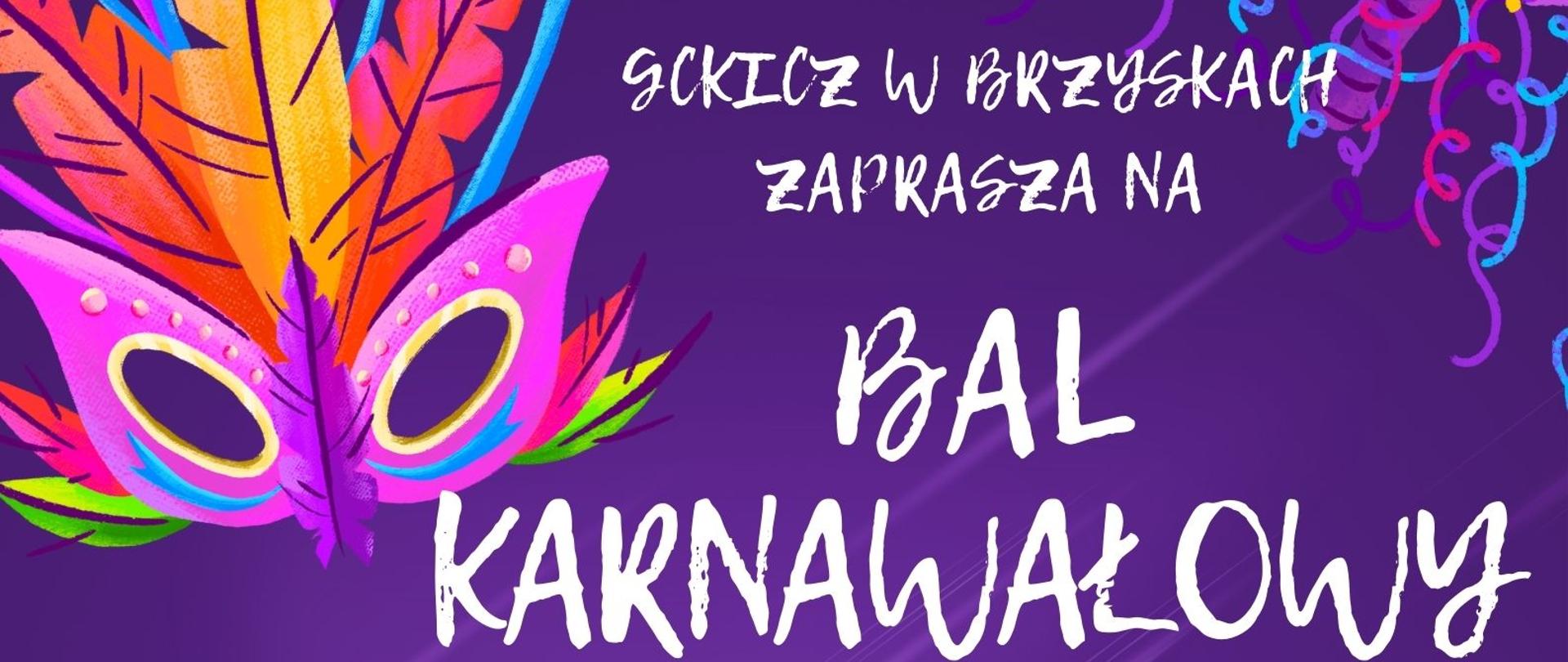plakat, bal karnawałowy 