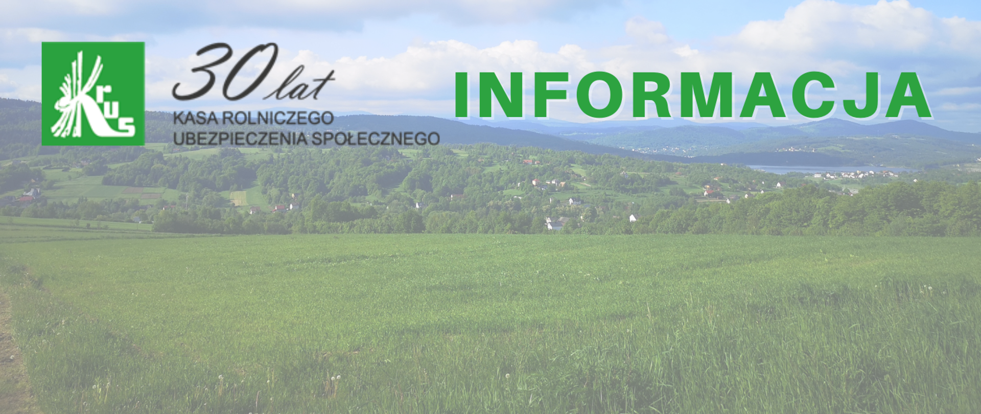 Plakat informacja z KRUSu