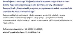 „Mazowiecki program przygotowania szkół, nauczycieli i uczniów do nauczania zdalnego”