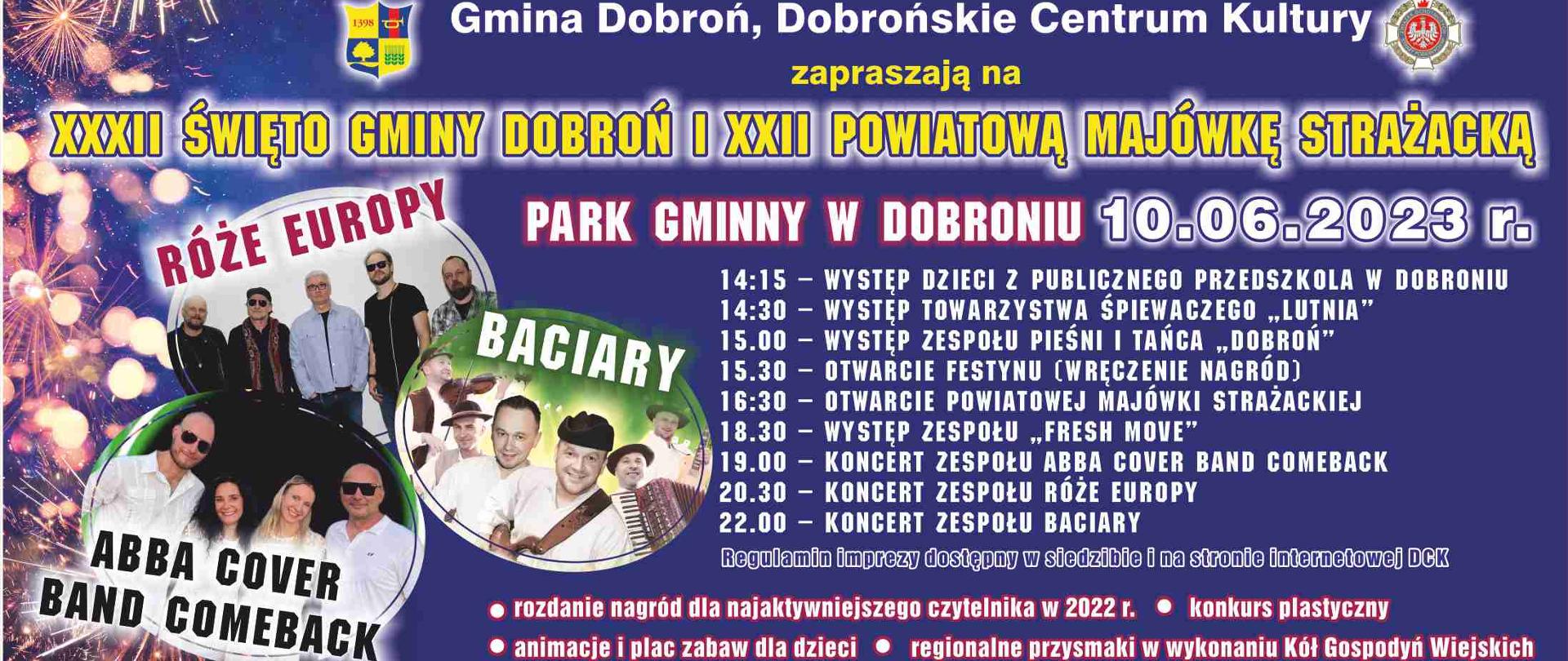 XXXII Święto Gminy Dobroń i XXII Powiatowa Majówka Strażacka