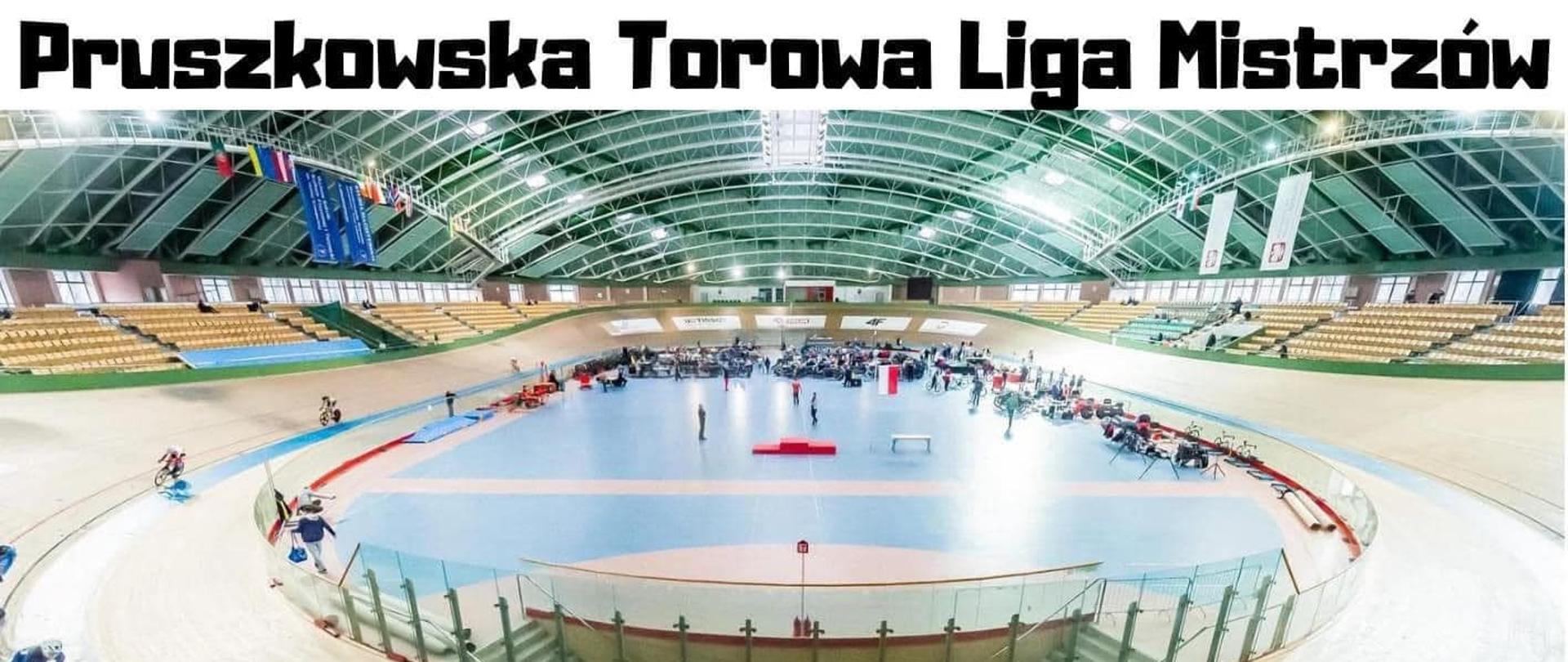 Plakat zapraszający na Pruszkowską Torową Ligę Mistrzów