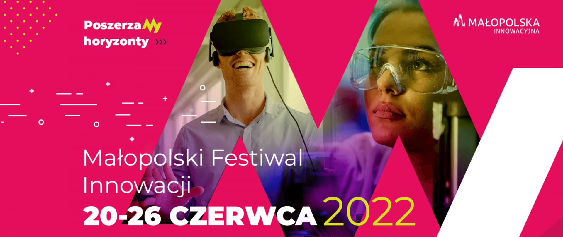 Plakat informacyjny dotyczący 12 edycji małopolskiego Festiwalu Innowacji