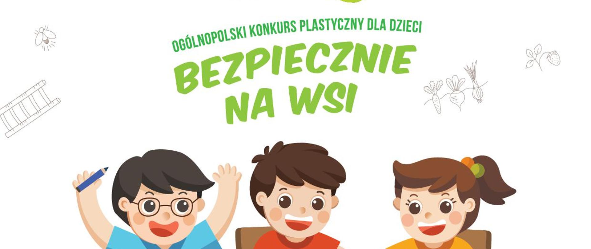 Plakat konkursu "Bezpiecznie na wsi"