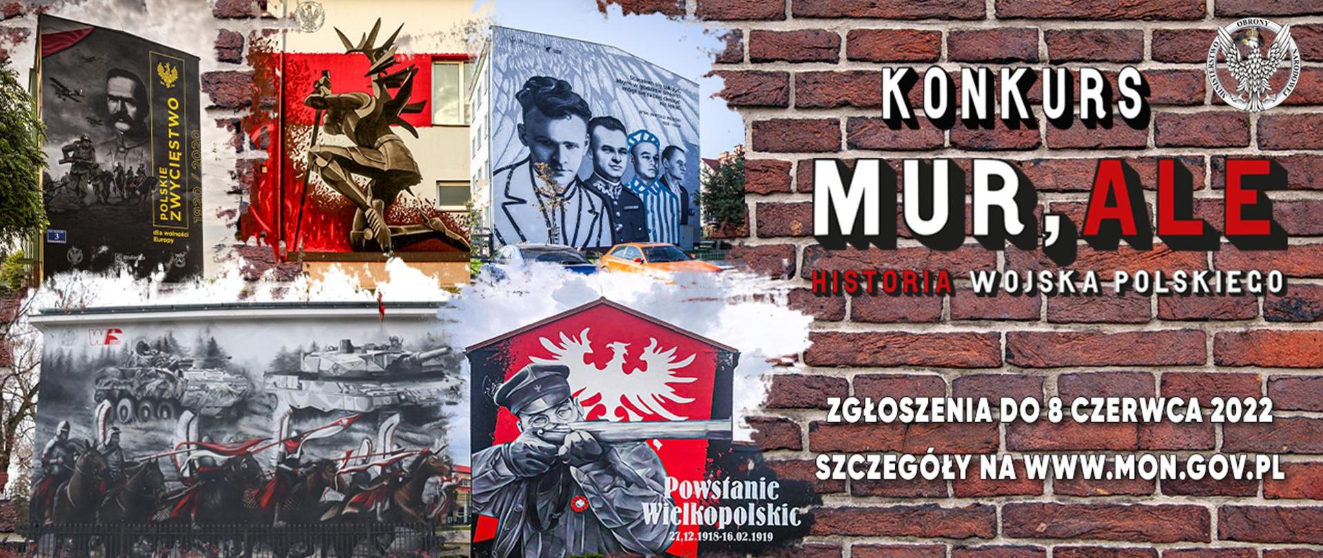 informacja o konkursie Mur, ale historia Wojska Polskiego