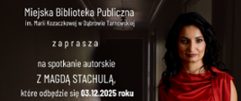 Plakat informujący o spotkaniu autorskim