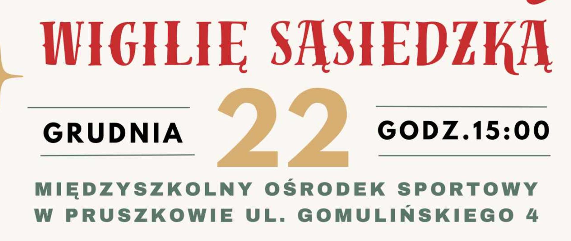 Powiatowa Wigilia Sąsiedzka