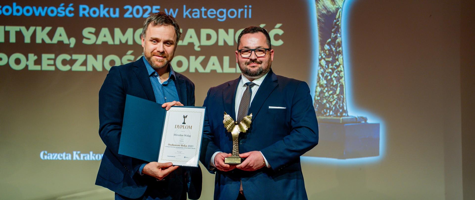 Dariusz Kołacz, prezes Makroregionu Południe Polska Press Grupy i Mirosław Walag Starosta Gorlicki.