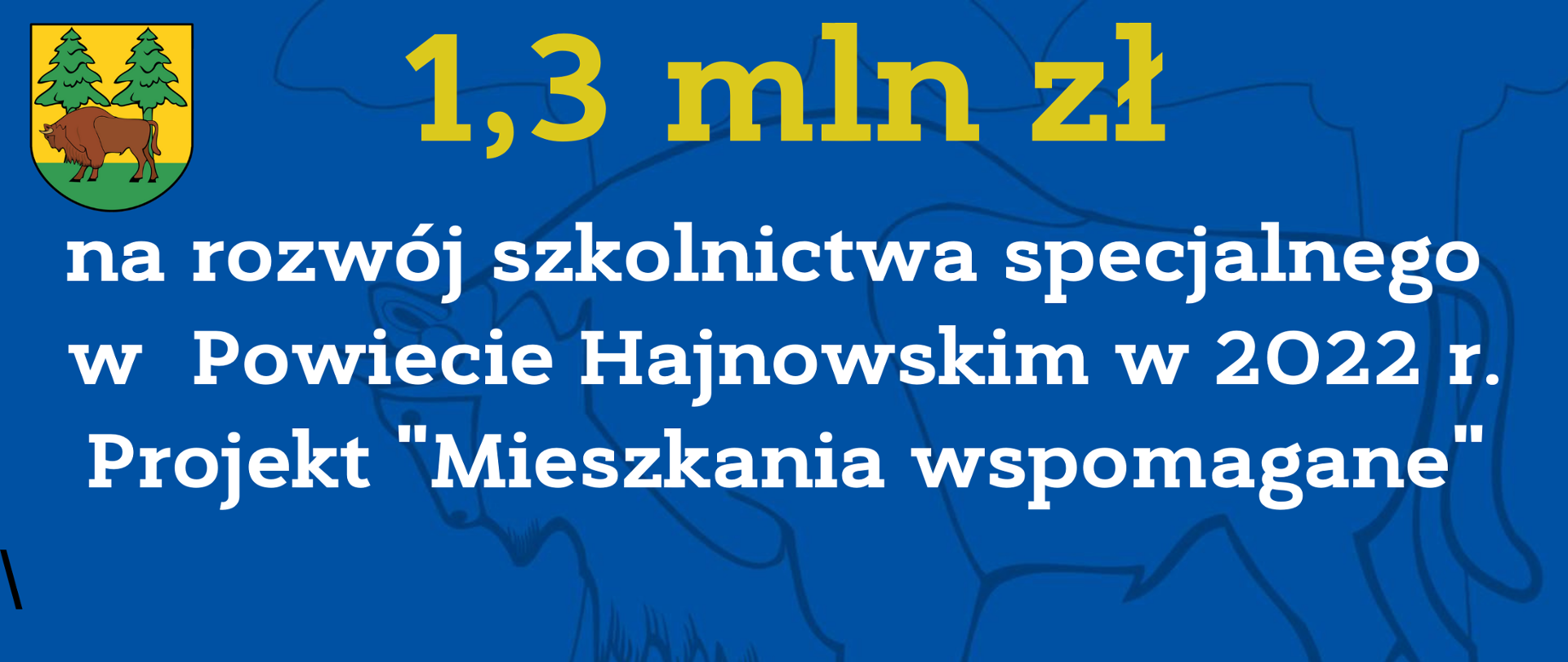 1,3 mln zł na rozwój szkolnictwa specjalnego w Powiecie Hajnowskim w 2022 r. Projekt "Mieszkania wspomagane".