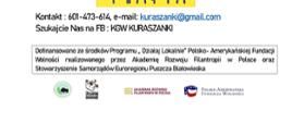 Plakat informacyjny dotyczący realizowanych zadań w projekcie