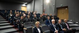 Spotkanie w ramach realizowanego przez Powiat Proszowicki Programu Priorytetowego „Bezpieczny Dom”, na zdjęciu, uczestnicy spotkania 