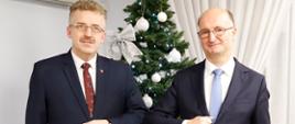 Minister Piotr Wawrzyk i starosta Grzegorz Piec