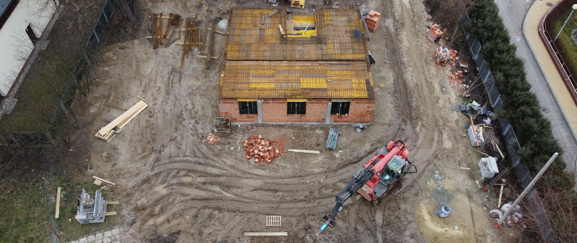 Plac budowy - ujęcie z drona.