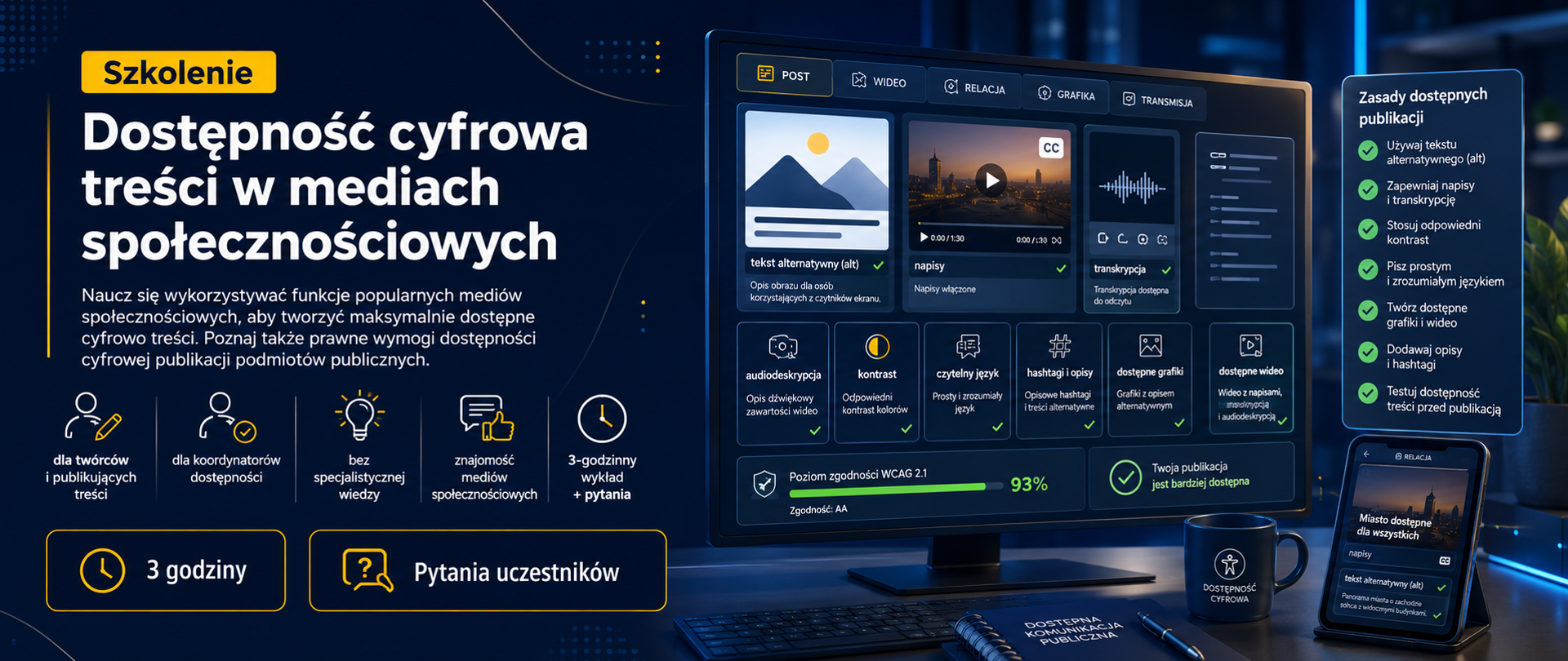 Szkolenie — Dostępność cyfrowa treści w mediach społecznościowych