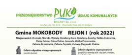 Harmonogram odpadów Rejon 1