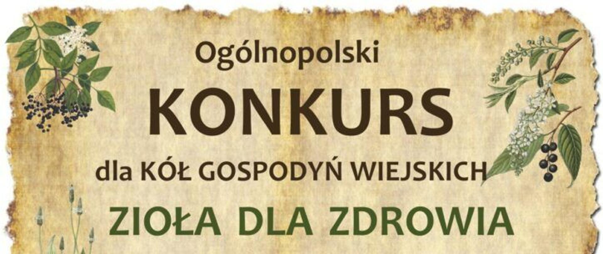 plakat konkursu Zioła dla zdrowia
