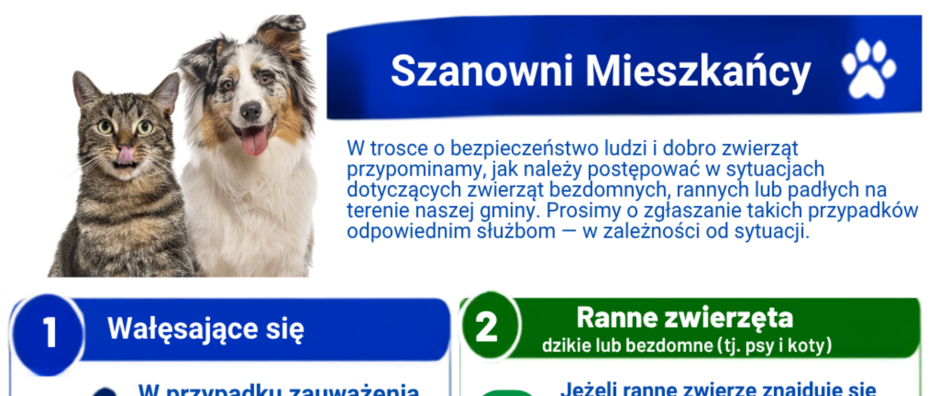 Zgłaszanie przypadków związanych ze zwierzętami