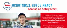 baner informacyjny Ochotniczych Hufców Pracy