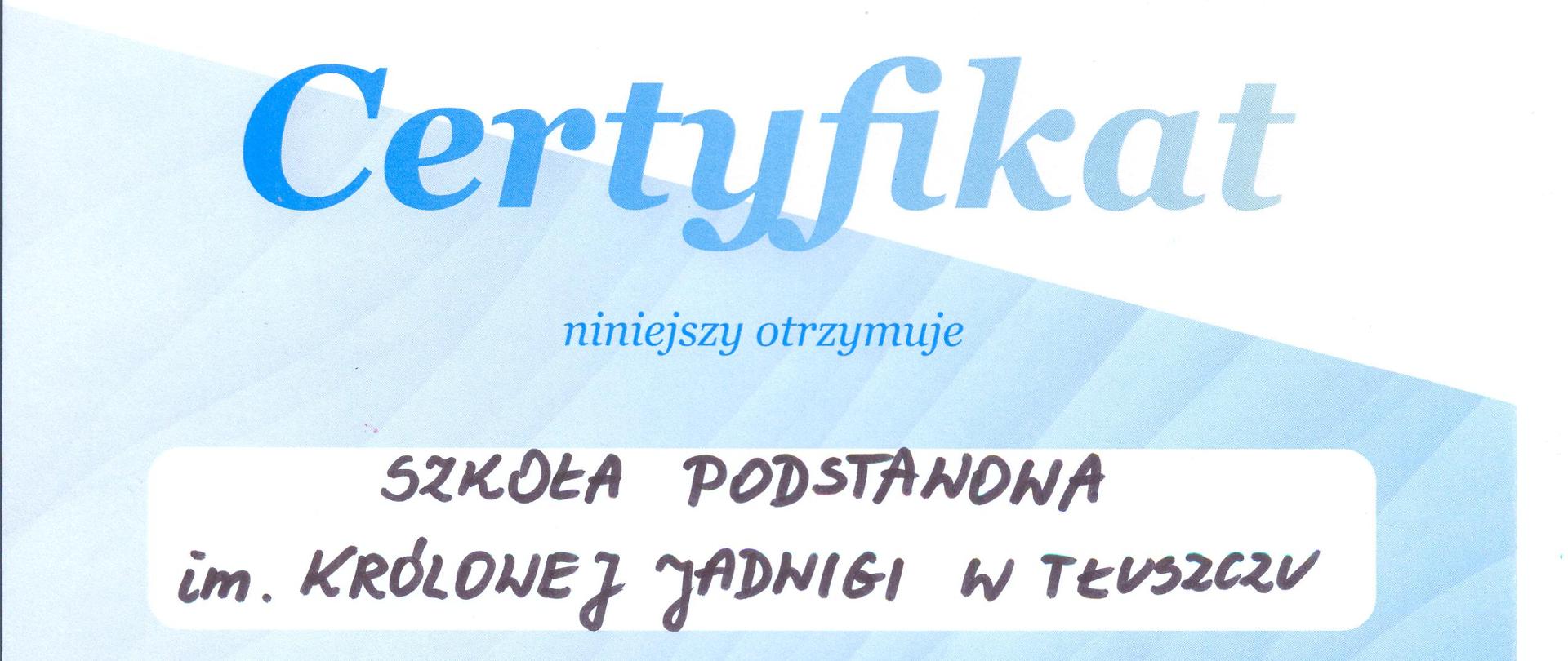 Certyfikat