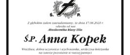 Klepsydra śp Anny Kopek