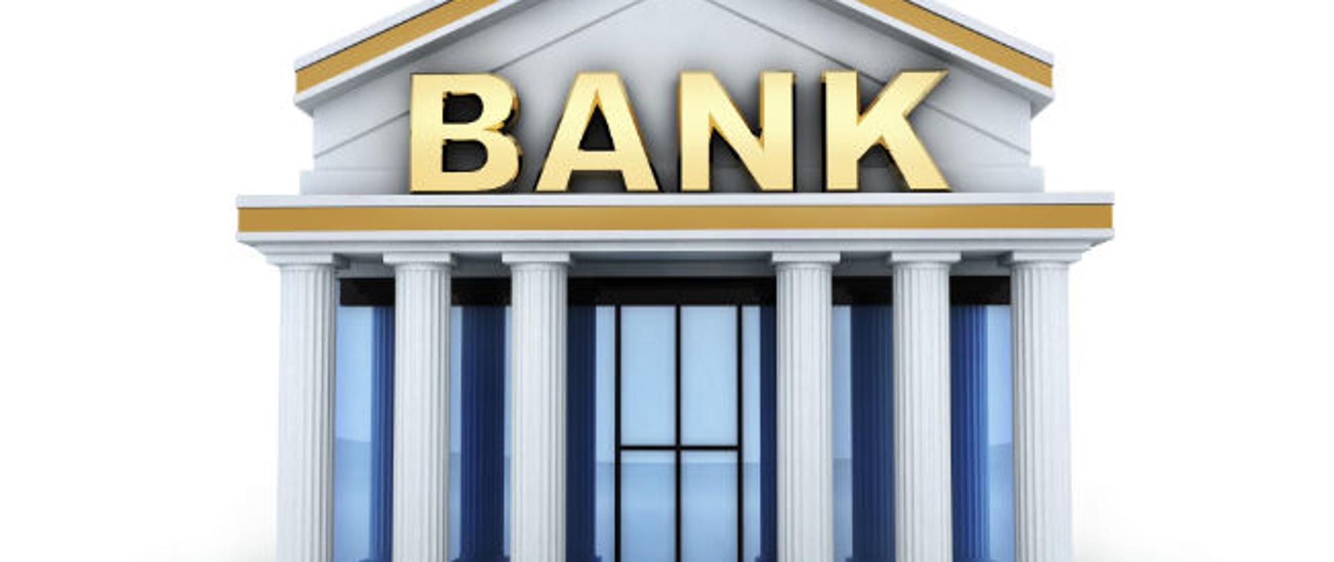 Zdjęcie przedstawia ilustrację banku
