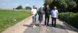 Odbiór przebudowanej drogi w miejscowości Zawady