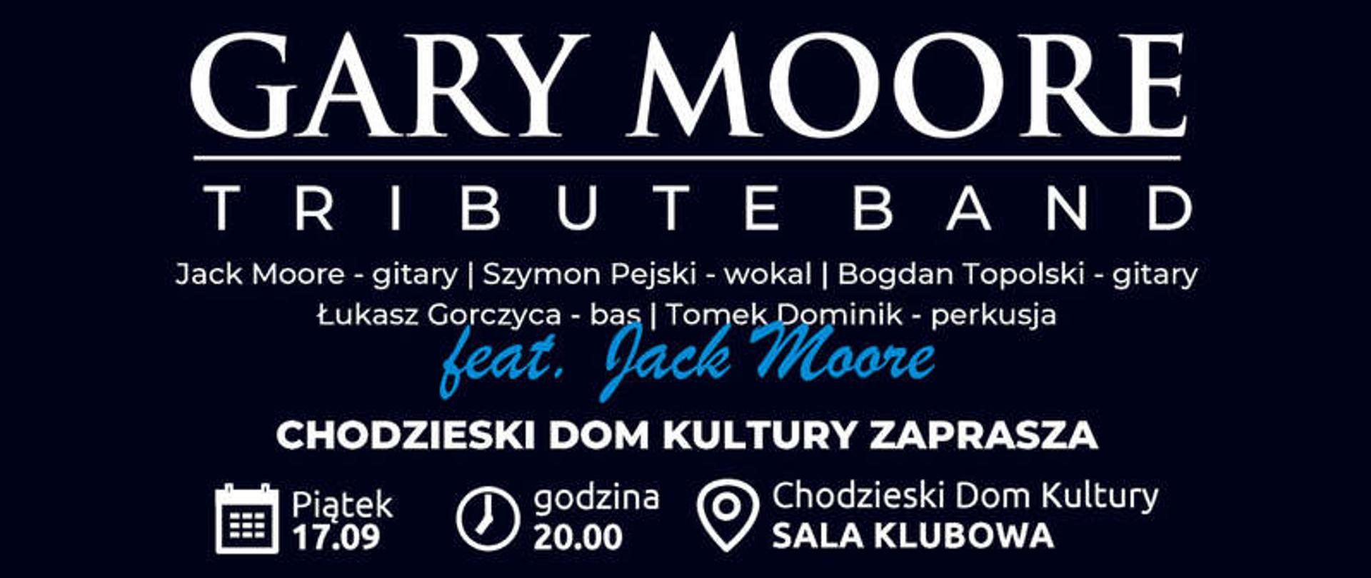 Plakat. Gary Moore koncert w ChDK, 17.09.2021 godz. 20.00.