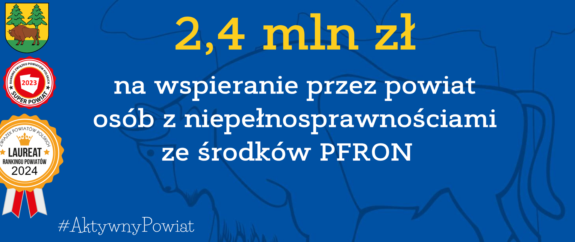 2,4 mln zł na wspieranie przez powiat osób z niepełnosprawnościami ze środków PFRON