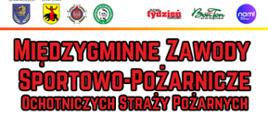 Herb gminy Sawin i gminy Wierzbica, loga partnerów, napis w czerwonym kolorze