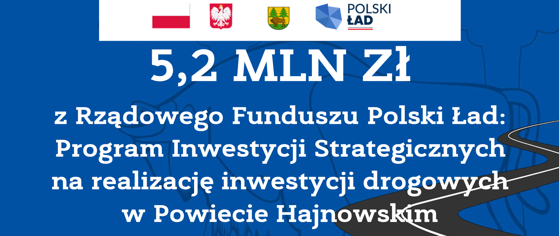 5,2 MLN Zł z Rządowego Funduszu Polski Ład: Program Inwestycji Strategicznych na realizację inwestycji drogowych w Powiecie Hajnowskim