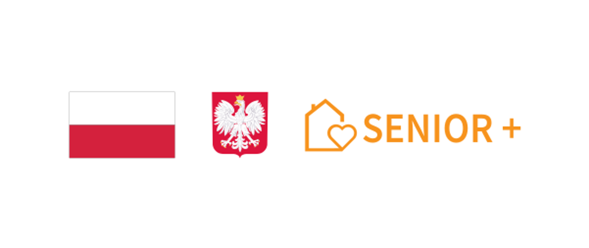 Flaga Polski, herb Polski, logo Senior+
