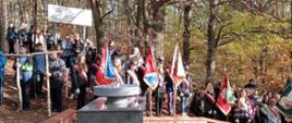 przedstawiciele władz samorządowych Gminy Budzyń oraz delegacje szkół z terenu gminy Budzyń złożyli wiązanki oraz zapalili znicze pod pomnikiem pomordowanych przez hitlerowskie Niemcy w Górach Morzewskich