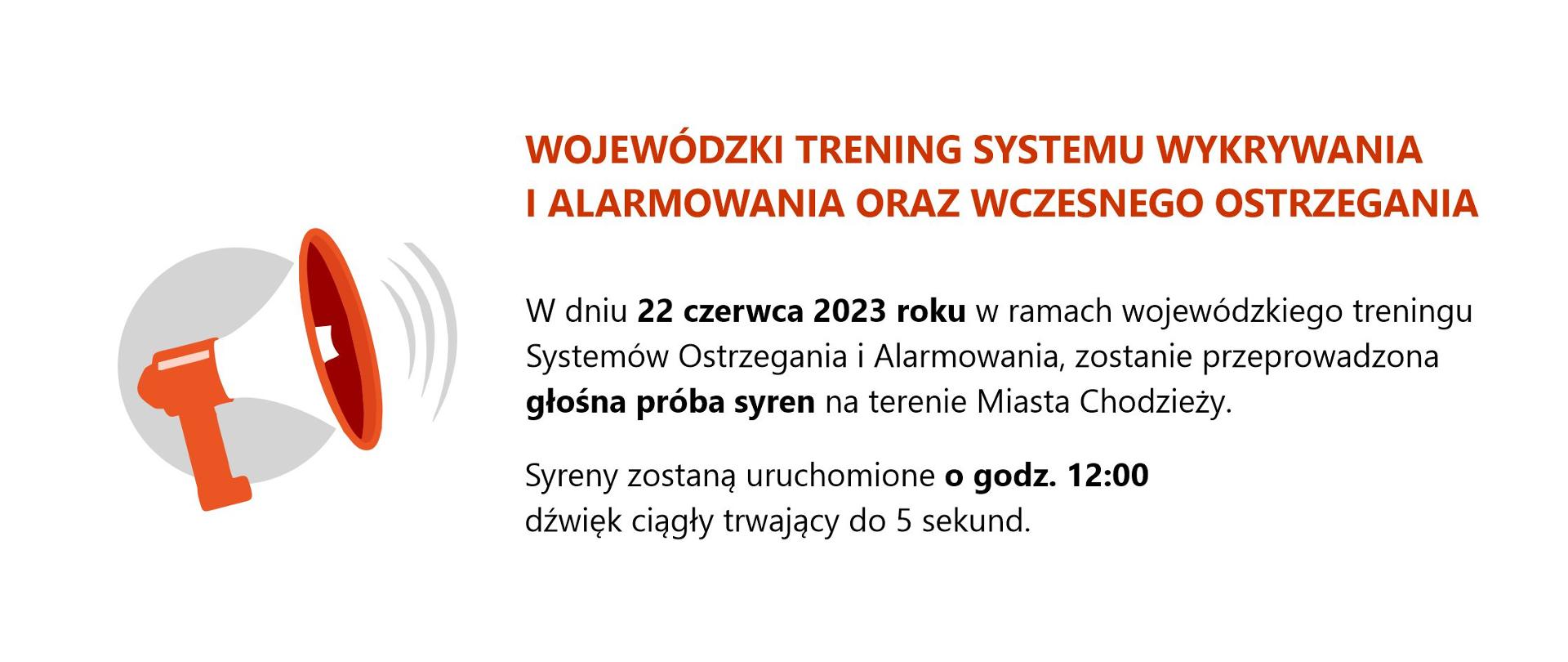 komunikat głośna próba syren