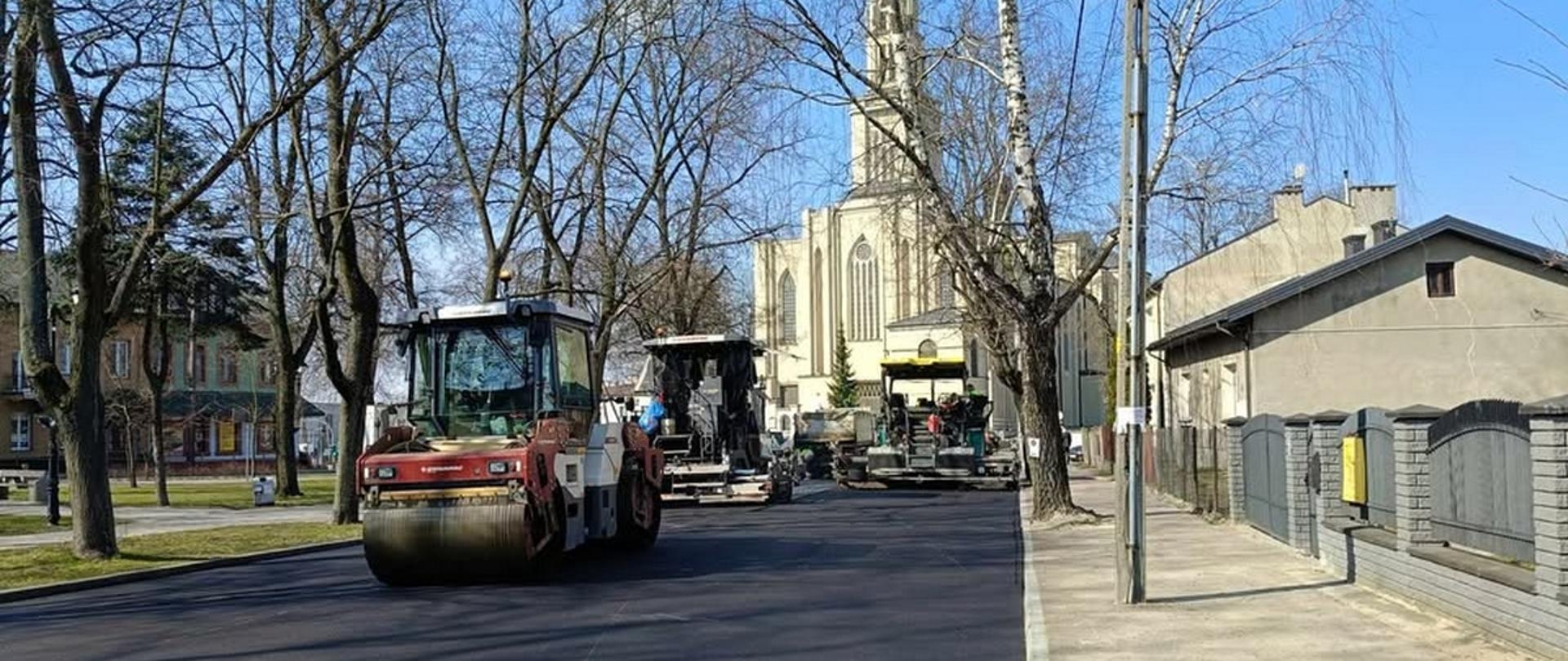Trwają roboty budowlane na ulicy Pięknej i Kościelnej w Sokołowie Podlaskim