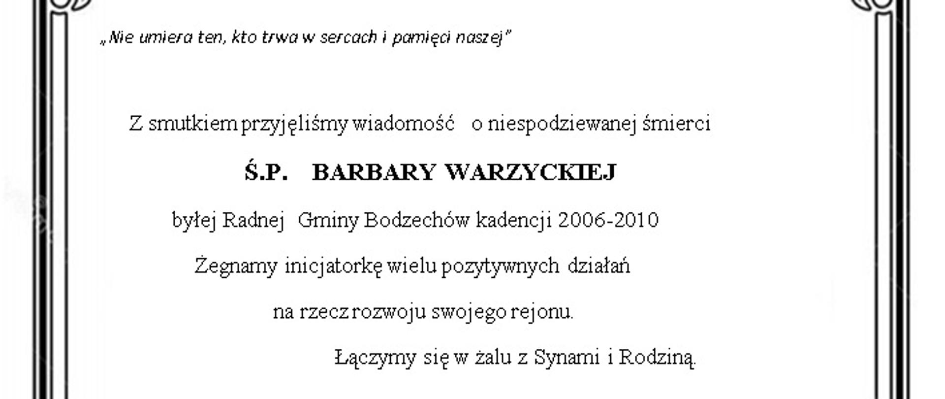 kondolencjeBWarzycka