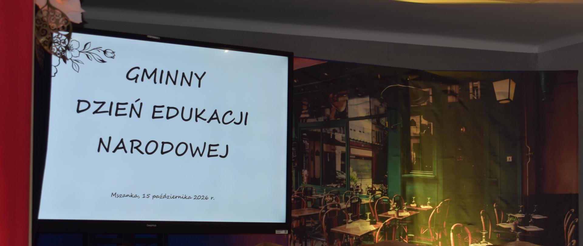 GMINNY DZIEŃ EDUKACJI NARODOWEJ W MSZANCE